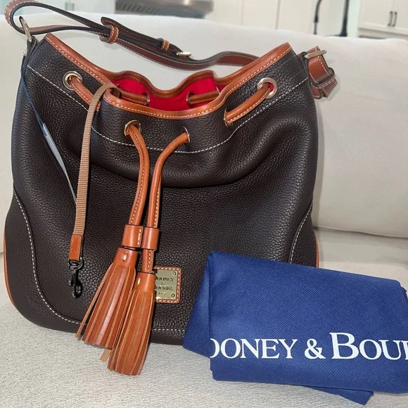 🔥 NWT Dooney & Bourke Bag | NWT Red and Tan Leather Tote - Picture 1 of 12